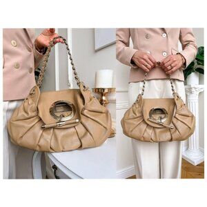 Dior Christian dior Dior Jazz Club Hobo Beige Leather bag 05-MA-0018 B0886